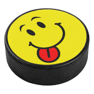 Glückliches Gesicht Eishockey Puck