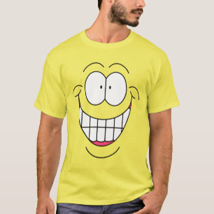 Glückliches Gesicht Großes Lächeln Screwball Grafi T-Shirt