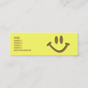 Glückliches Gesicht Mini Visitenkarte