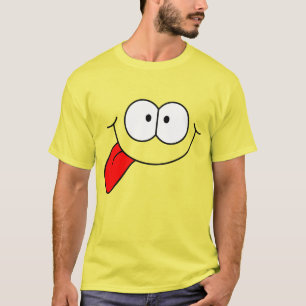 Glückliches Gesicht mit Zunge Screwball-Grafiken T-Shirt
