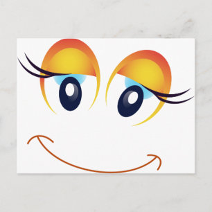 glückliches Gesicht Postkarte