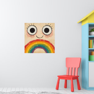 GLÜCKLICHES GESICHT REGENBOGEN POSTER