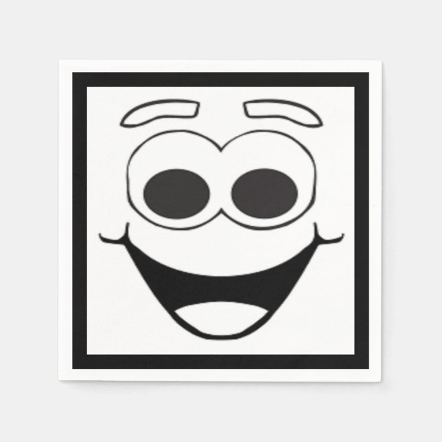 GLÜCKLICHES GESICHT SERVIETTE (Vorderseite)