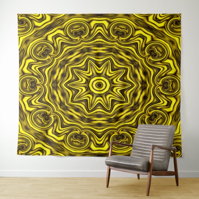 Glückliches Gesicht Stern.... Wandteppich (Beispiel (Horizontal))