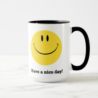 Glückliches Gesichtsgesicht Retro-ähnlich Tasse