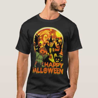 glückliches-ghost-Halloween-Kostüm T-Shirt