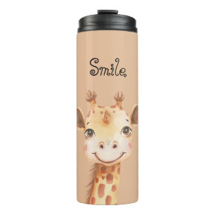 Glückliches Giraffenlächeln Thermosbecher
