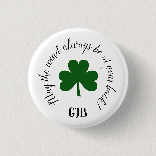 Glückliches Golf Button Button Irish Quote (Vorderseite)