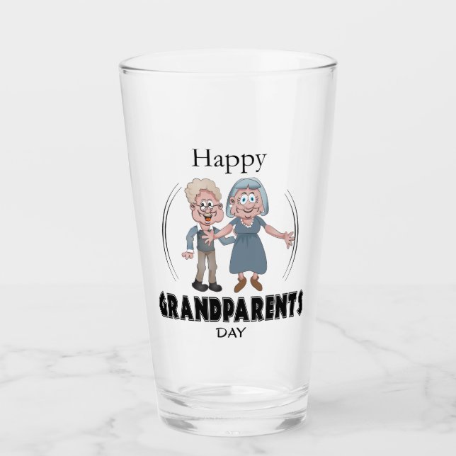 Glückliches Grandeltern-Tagesglas Glas (Vorderseite)