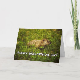 Glückliches Groundhog Day! Grußkarte Karte