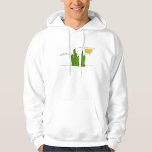 Glückliches Grünes Kaktus-Gekritzel Funky Kapuzenp Hoodie