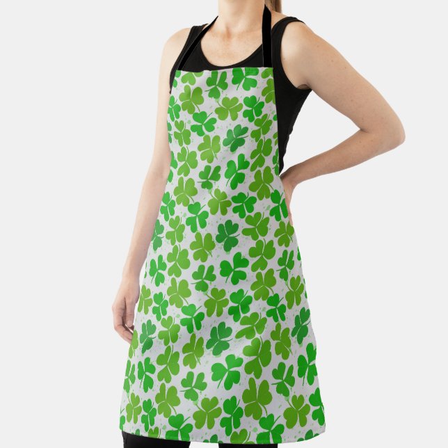Glückliches grünes Kleeblatt St Patrick's Day Schürze (InSitu)