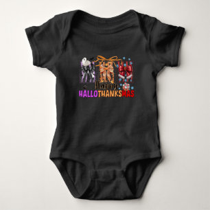Glückliches HalloDankMas Trio Baby Strampler