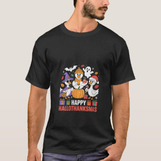 Glückliches Hallothanksmas für Frauen Süße Gans En T-Shirt