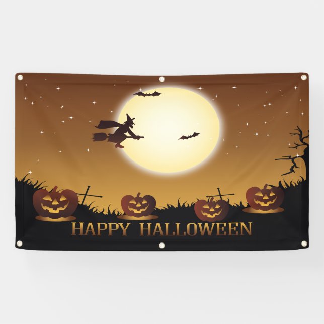 Glückliches Halloween Banner (Horizontal)