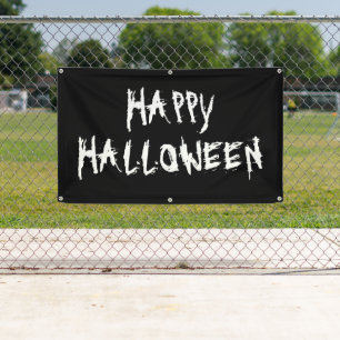 Glückliches Halloween-beängstigendes Schwarz-wei Banner