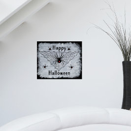 Glückliches Halloween Black Widow Spider Web Poste Poster