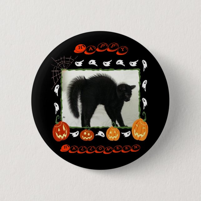Glückliches Halloween Button (Vorderseite)