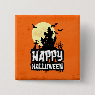 glückliches Halloween Button