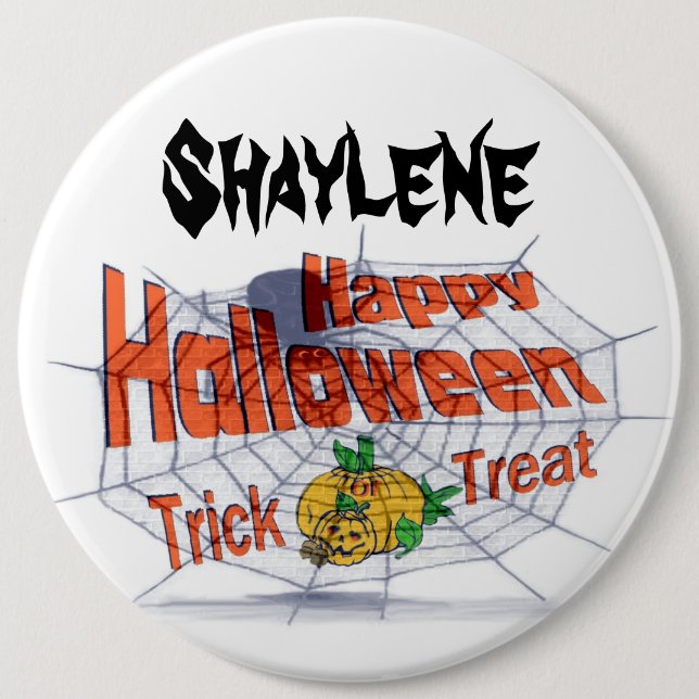 Glückliches Halloween Button (Vorderseite)