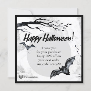 Glückliches Halloween Dankeschön-Karte Einladung
