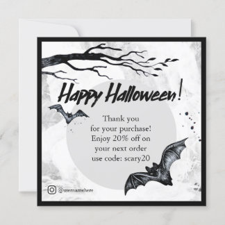 Glückliches Halloween Dankeschön-Karte Einladung