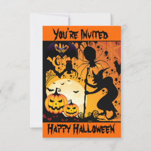 Glückliches Halloween, du bist eingeladen_ Einladung
