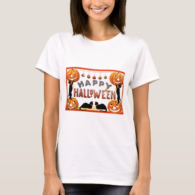 Glückliches Halloween - Ellen Clapsaddle T-Shirt (Vorderseite)