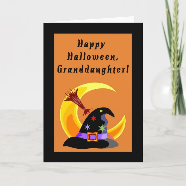 Glückliches Halloween, Enkelin-Karte Karte (Vorderseite)
