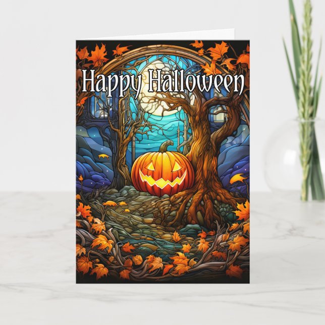 Glückliches Halloween für Kinder Karte (Vorderseite)