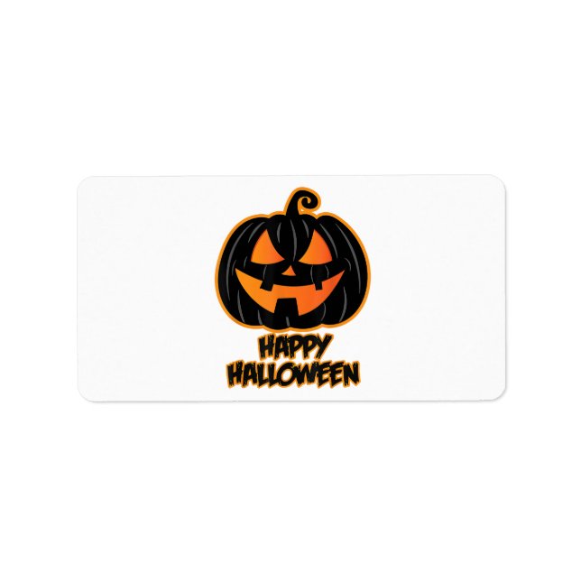Glückliches Halloween für Männer und Frauen - Kürb Adressaufkleber (Vorne)