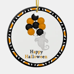 Glückliches Halloween: Geist-Verzierung Keramikornament