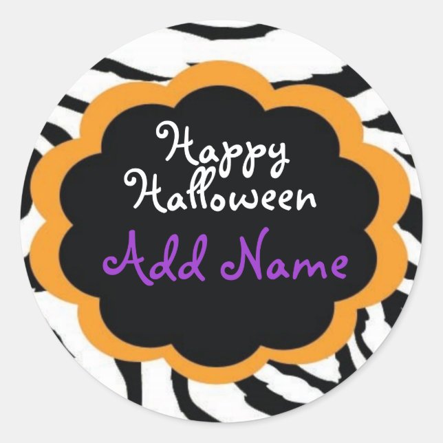 Glückliches Halloween-Geschenketikett Runder Aufkleber (Vorderseite)