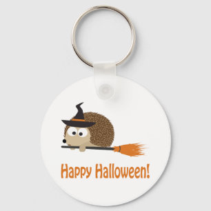 Glückliches Halloween! Igels-Hexe Schlüsselanhänger