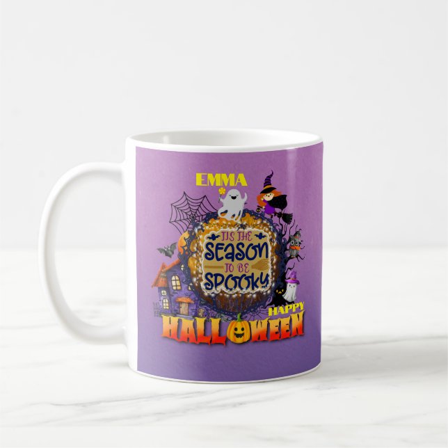 Glückliches Halloween ist eine lustige Jahresfeier Kaffeetasse (Links)
