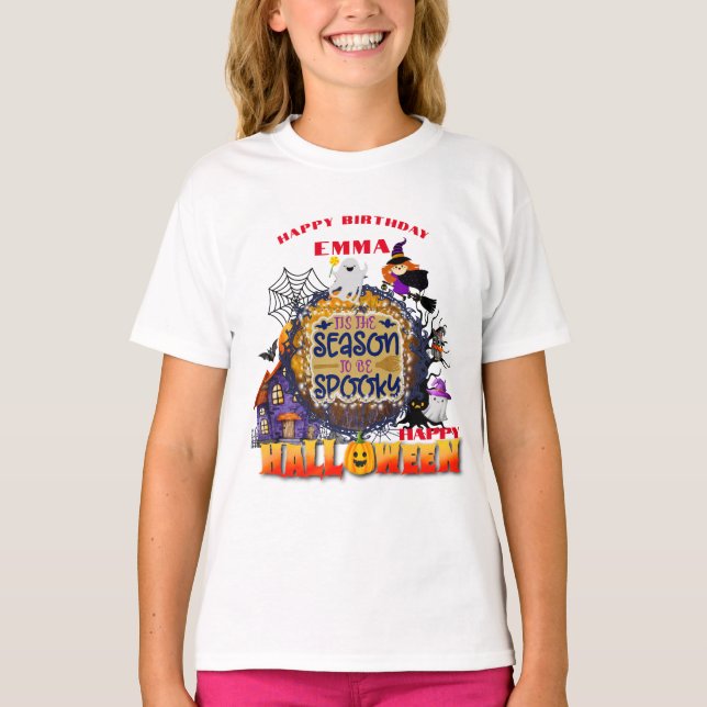 Glückliches Halloween ist eine lustige Jahresfeier T-Shirt (Vorderseite)