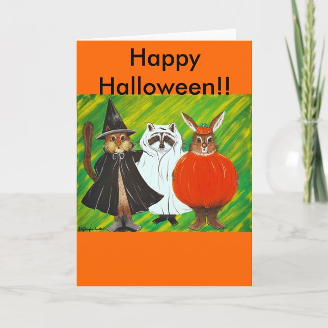 Glückliches Halloween Karte (Vorderseite)