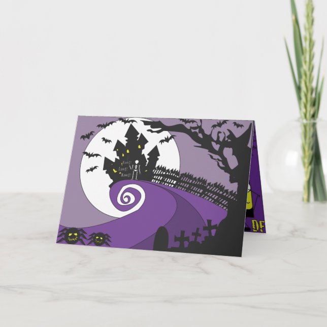 Glückliches Halloween Karte (Vorderseite)