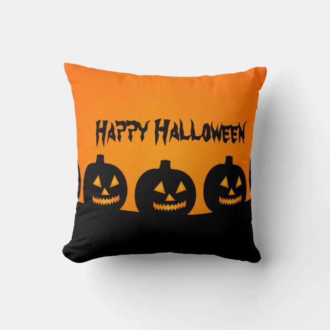 Glückliches Halloween-Kissen Kissen (Vorderseite)