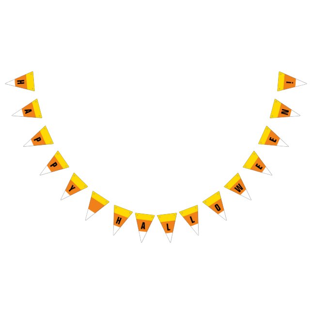 Glückliches Halloween-Mais-Süßigkeits-orange Wimpelkette (Alle)