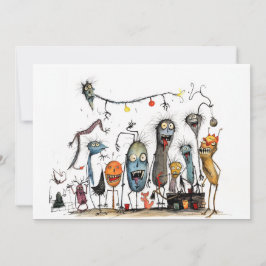 Glückliches Halloween, Monster! Feiertagskarte