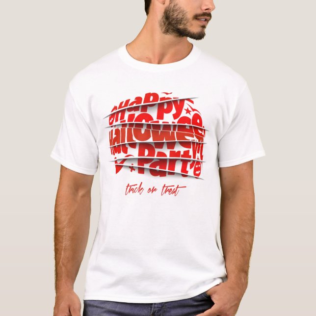 Glückliches Halloween-Party für Männerkostüm T-Shirt (Vorderseite)