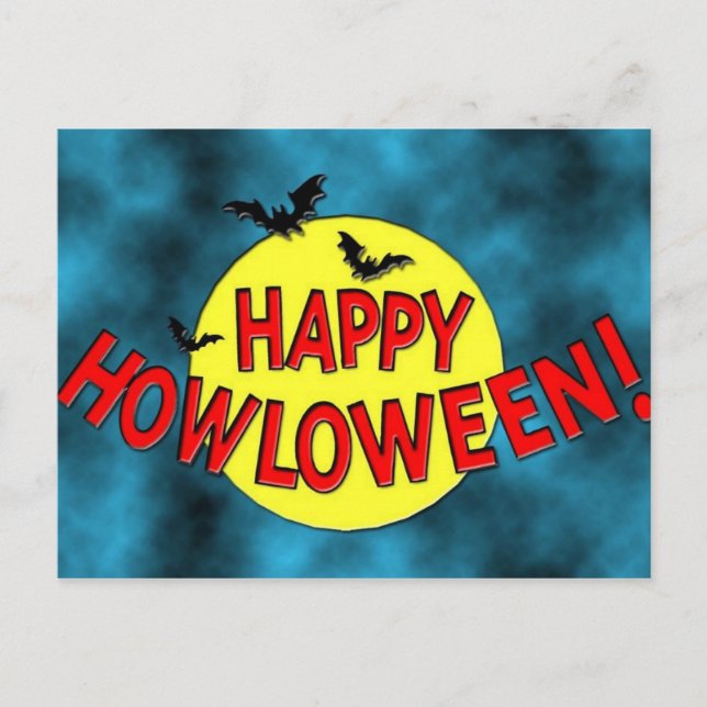 Glückliches Halloween - Postkarte (Vorderseite)