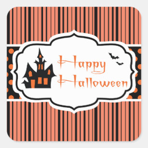 Glückliches Halloween Quadratischer Aufkleber