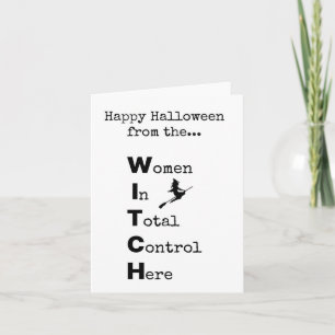 Glückliches Halloween, sarkastisch, Hexenkarte Karte