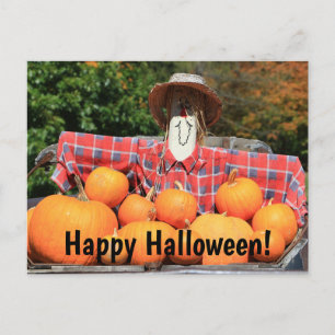 Glückliches Halloween vom Pumpkin Patch Postcard Postkarte