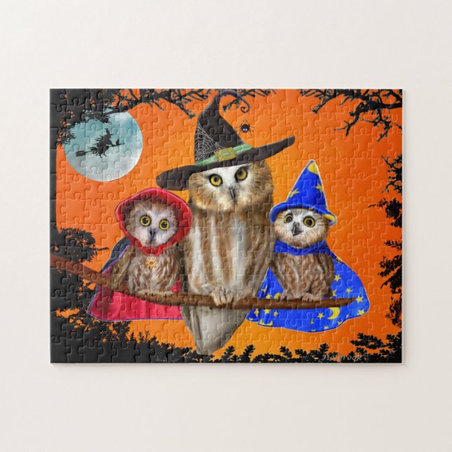 GLÜCKLICHES HALLOWEEN VON DER EULE VON US! (Horizontal)