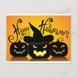 Glückliches Halloween Witchy Poo Postkarte
