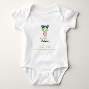 Glückliches Halloween Zombie Mädchen Benutzerdefin Baby Strampler