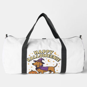 Glückliches Halloweenie Dachshund Hexen Hund T-Shi Duffle Bag